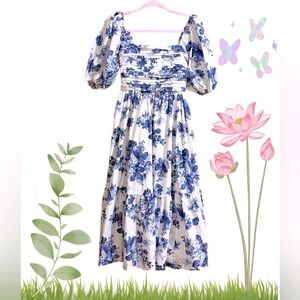 The A&F Emerson Puff Sleeve Midi Dress